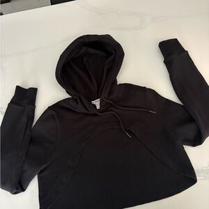 Forever 21 Black Cropped Hoodie